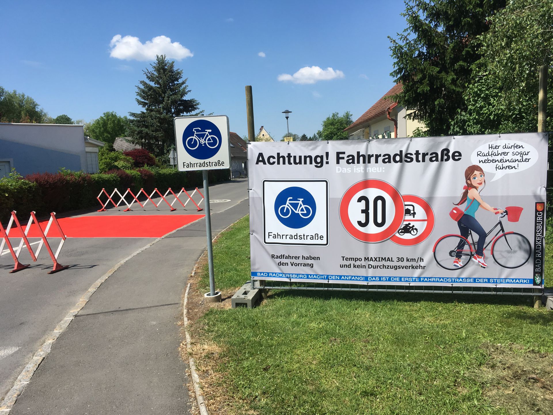 Bad Radkersburg: Transformation vom Alltagsverkehr zum AlltagsRADverkehr - Teilprojekt Eröffnung 1. Fahrradstrasse der Steiermark