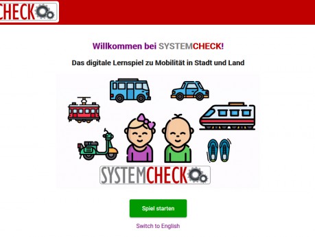 Systemcheck - Das digitale Lernspiel zu Mobilität in Stadt und Land