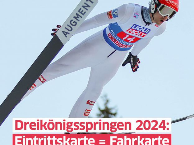 Eintrittskarte = Fahrkarte Vierschanzentournee Bischofshofen 2024