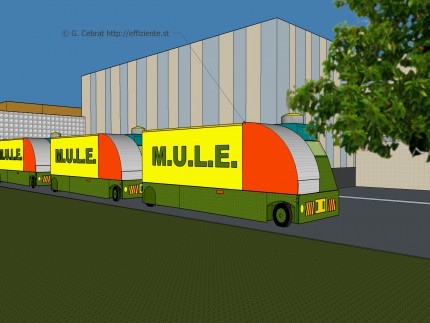 MULE-Mobile multifunktionale urbane Logistik-Plattformen mit elektrischem Antrieb
