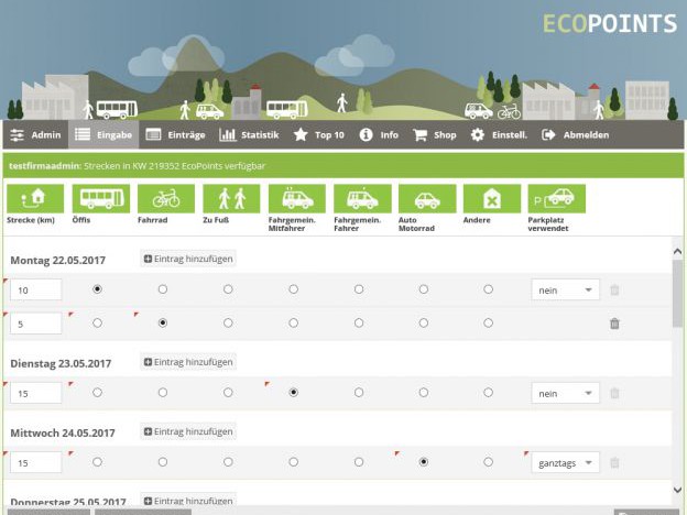 EcoPoints – Das Belohnungssystem für nachhaltige Mitarbeitermobilität