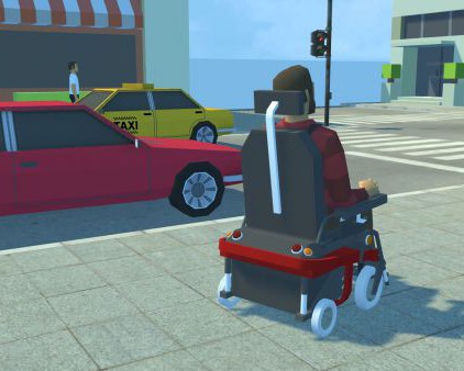 WheelSim VR - E-Rollstuhlsimulator zum Erlernen der Steuerung und Verbesserung der Fahrsicherheit mittels VR (Virtual Reality)