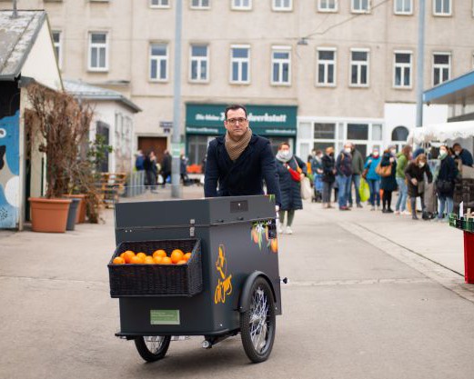 Förderung elektrischer Lastenfahrräder und Elektrolastenanhänger für Betriebe in Wien