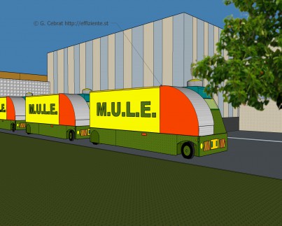 MULE-Mobile multifunktionale urbane Logistik-Plattformen mit elektrischem Antrieb