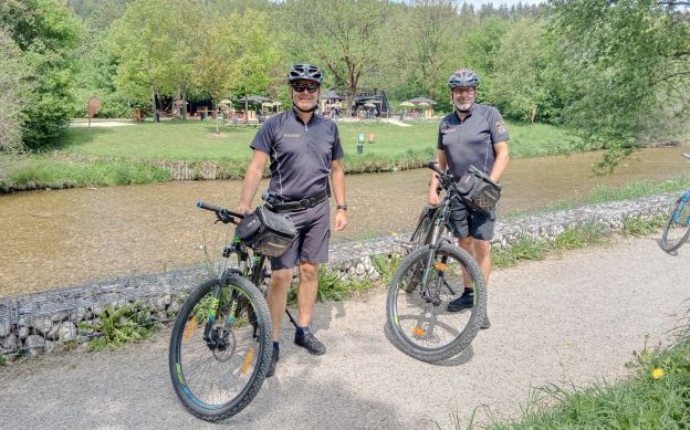 Stadtpolizei auf zwei Rädern