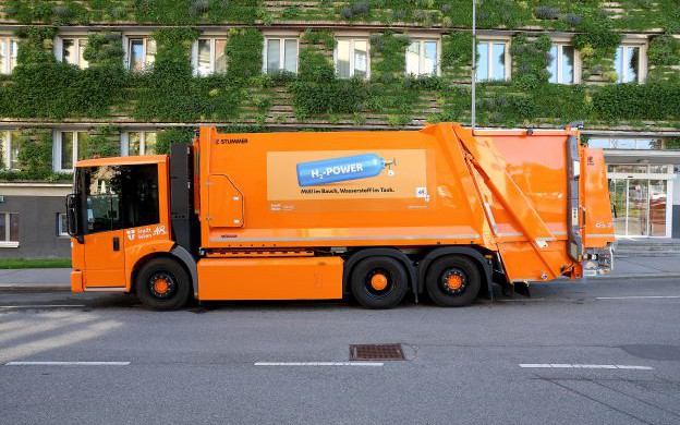Wasserstoff-Müllsammelfahrzeug