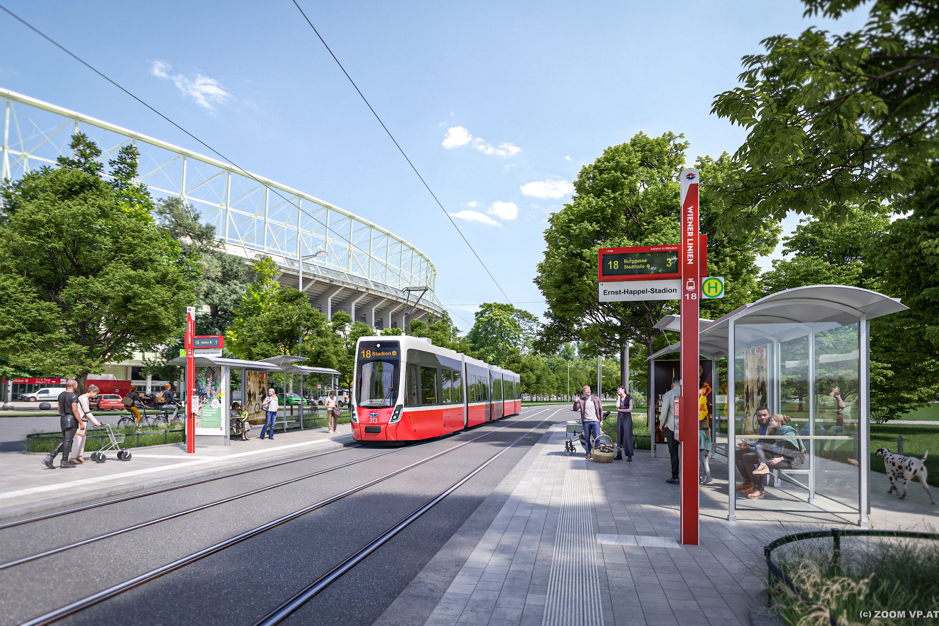 © Stadt Wien/ZOOMVP Verlängerung der Straßenbahnlinie 18