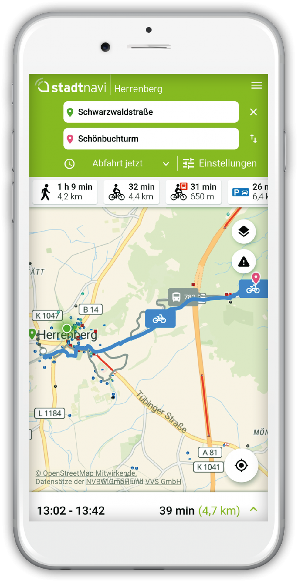 stadtnavi Herrenberg - Gemeinsam Mobilität neu denken