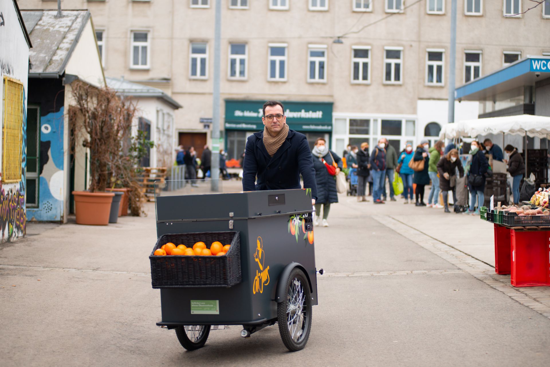 Förderung elektrischer Lastenfahrräder und Elektrolastenanhänger für Betriebe in Wien