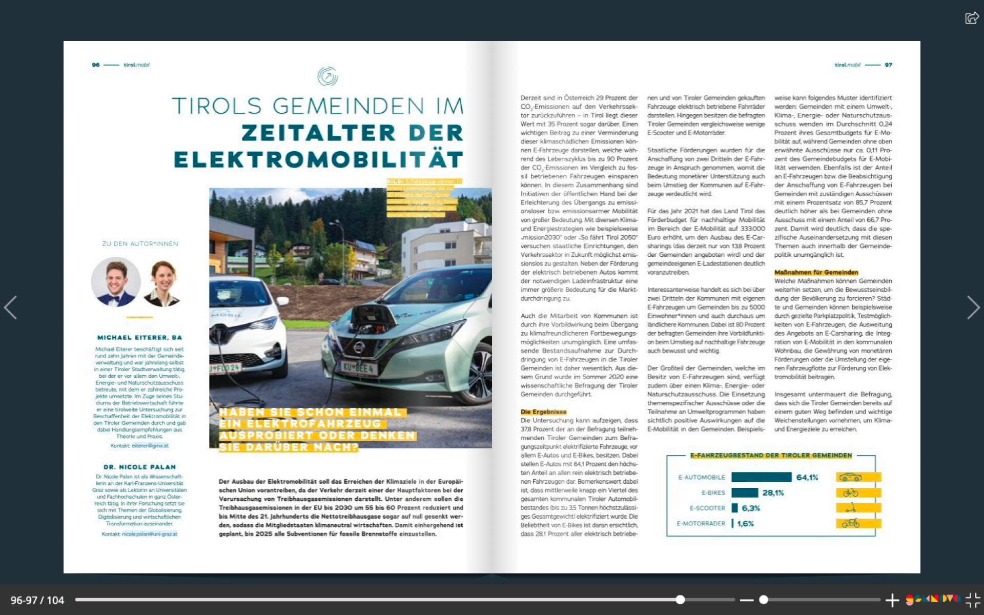 Tirols Gemeinden im Zeitalter der Elektromobilität