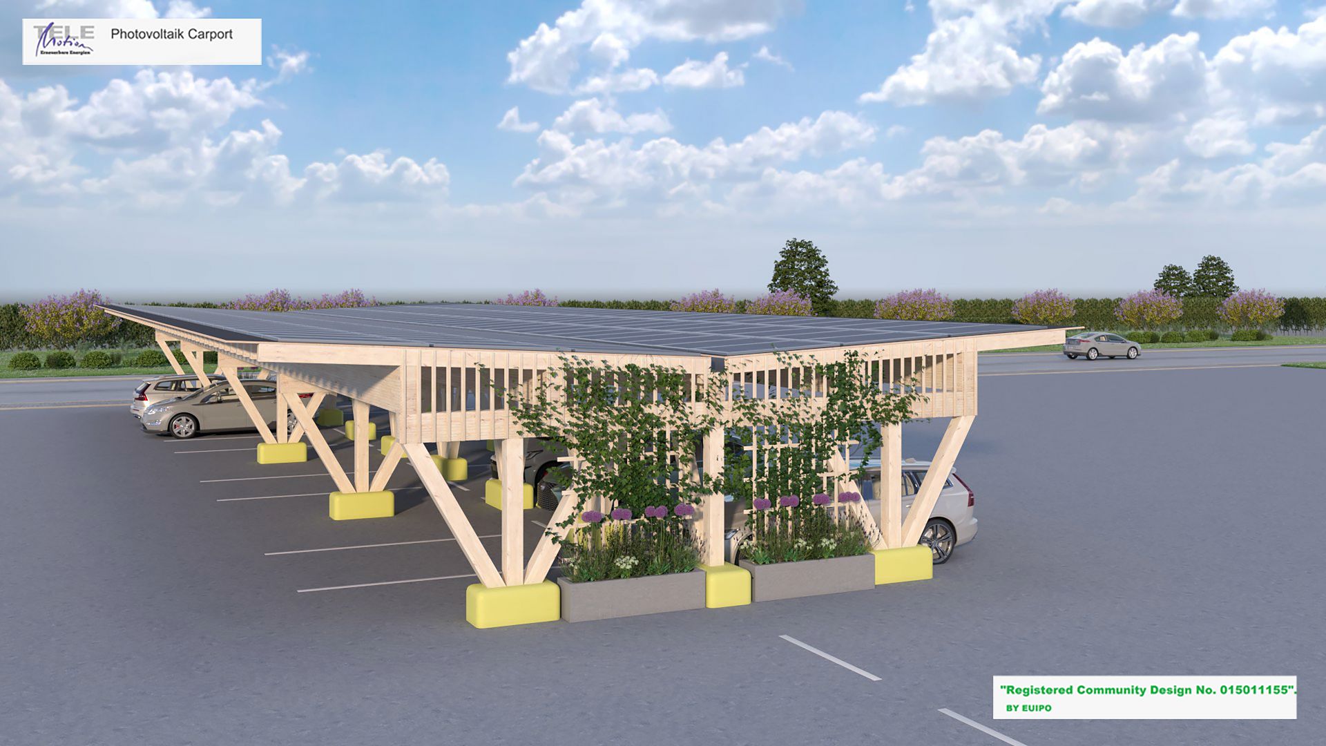 © Rüdiger Morawetz Sonnen und Wind Energie durch PV-Carports